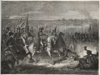 A Batalha de Lonato: durante a sua campanha de Itália, Napoleão derrota os austríacos sob o comando de Wurmser, obrigando-os a recuar para Mântua. Também chamada Segunda Batalha de Castiglione. 3 de agosto de 1796. Nova Enciclopédia Nacional de Maurice La