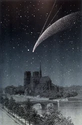 O cometa de Donati, visto em Paris 04/10/1858 - em "Le Ciel" de Amédée Guillemin, Hachette, Paris