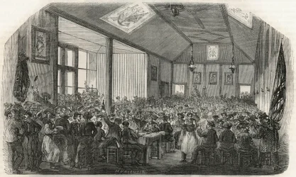 La taverne des Canotiers em Bercy no século XIX - Gravura em "Tableau-de-Paris" de Edmond Texier 1852