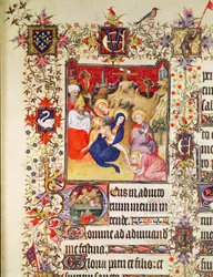 Lat 919 f.77 A Deposição de Cristo, dos Grandes Heures de Duc de Berry, 1409