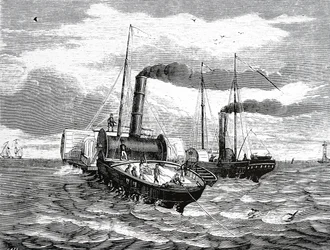 Colocação do primeiro cabo submarino