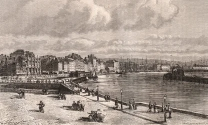 Le Havre - Normandie - gravura em "La France illustree: geography, history, administration statistique" de V.A. Malt-Brown. 1884