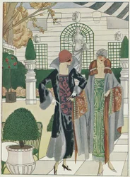 O Jardim de inverno no Ritz, de Art-Gout-Beaute, pub.1920 (litografia a cores)