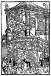 O teatro na Idade Média: uma visão de um teatro e do público - por Terence de Jean Trechsel, ed. em Lyon