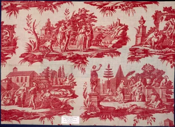 Les Saisons de The Mayoux Collection, 3º quartel do século XVIII, chapa de cobre estampada de algodão