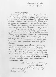 Carta enviada por Alphonse Daudet