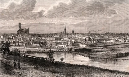 Limoges - Haute-Vienne - gravura em "La France illustree: geography, history, statistical administration" de V.A. Malt-Brown. 1884