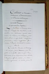 Lista de queixas e demandas dirigidas ao rei Luís XVI (1754-93) pela paróquia de Taverny, em abril de 1789