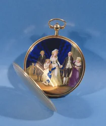 Medalhão com esmalte de Luís XVI, Maria Antonieta e família (esmalte)