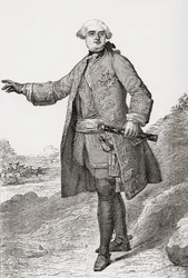 Louis Charles César Le Tellier conhecido como o duque de Estrées, 1695 1771. Comandante militar francês e marechal da França. Das horas livres publicadas 1908.
