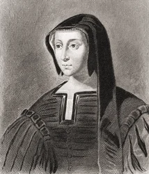 Luísa de Saboia, duquesa de Angouleme (1476-1531) e regente de França (gravura)