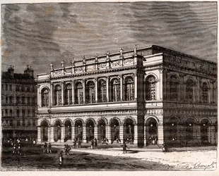 Lyon: Le Grand Theatre - gravura em "La France illustree: geography, history, statistical administration" de V.A. Malt-Brown. 1884