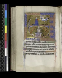 MS 300 f.89v, David ora a Deus