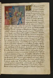 MS Hunter 252 014r Página da Hundred News News, c.1461-62