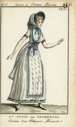 A Madame de St. Aubin disfarçada de Primerose.