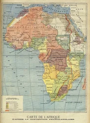 Mapa de África após a assinatura do Acordo Anglo-Francês de Março de 1899 (cor litho) Ilustração para o Le Petit Journal, 9 de Abril de 1899 (gravura)