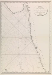 Mapa da costa de Gujarat