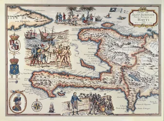Mapa da Ilha do Haiti, 1789