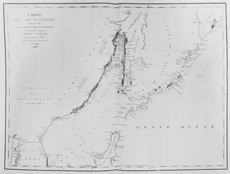 Mapa das descobertas feitas em 1787 nos mares da China e no Estreito de Tartary pelas fragatas francesas La Boussole e L