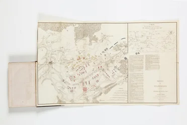 Mapa mostrando os movimentos dos marechais Grouchy e Blucher