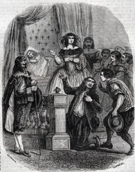 Marie de Medicis (1573-1642), rainha de França e regente do reino para seu filho, dormindo na cama - Marie de 