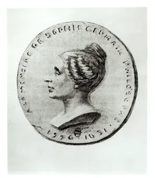 Medalha representando Sophie Germain (1776-1831)