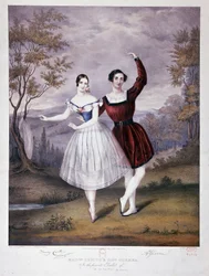 Miss Guerra e M. Guerra em "O Lago das Taxas", bailado dado à Ópera