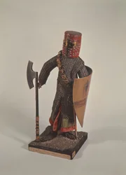 Modelo de um cavaleiro na época de Philippe-Auguste (1165-1223)