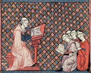 Ms 1044 fol.73v Uma lição de filosofia, de Ovide Moralise escrita por Chretien Legouis