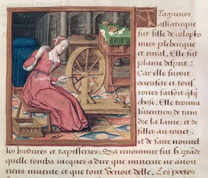 Ms 17 Arachne, da vida das mulheres da celebridade, c.1505