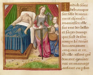 Ms 17 Judith, de "Vie des Femmes Celebres", c.1505 (velino)