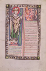 MS 186 fol.2v Pierre Lombard bispo de Paris, a partir do livro de quatro hipóteses (Livro de Sentenças), c.1160