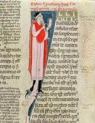 Ms 2046 Um doutor ensinando, de Aforismos por Hipócrates (c.460-c.377 aC) com um comentário de Cláudio Galeno (c.130-c.201)