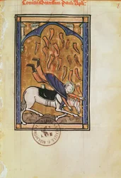 Ms 2689 fol.8r A Conversão de São Paulo, do Saltério da Abadia de Santa Isabel de Genlis