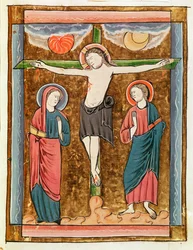 Ms 3016 fol.18r A Crucificação, de Psautier para Paris Paris