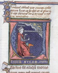 Ms 3469 Illumination from the Physics por Aristóteles (384-322 aC)