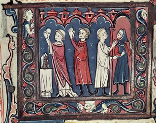 Ms 364 fol.111 Cena de excomunhão, de Decretales por Jean Andre, do século XIII a XIV