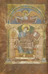Ms 4 fol.17v São Mateus, do Evangelho de São Riquier, c.800
