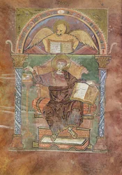 Ms 4 fol.66v São Marcos, do Evangelho de São Riquier, c.800