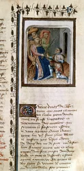 814 f.125r Bertrand du Guesclin (1320-80), cavaleiro do rei, da History of Du Guesclin