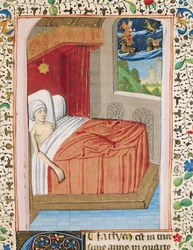 Ms H 7 fol.76r A Visão de Ezequiel, da Bíblia de Jean XXII