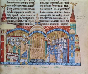 Lat Lat 17716 fol.91 A Consagração da Igreja em Cluny pelo Papa Urbano II (1042-99) em novembro de 1095