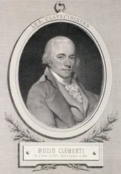 Muzio Clementi (1752-1832) gravado por Alfred Lemoine