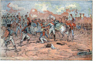 Napoleão I, feridas em frente de Regensburg