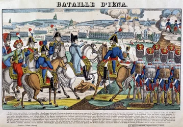 Napoleão na Batalha de Jena (13/10/1806) - imagem de Epinal