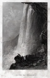 Cataratas do Niágara. (gravura, ca. 1860)