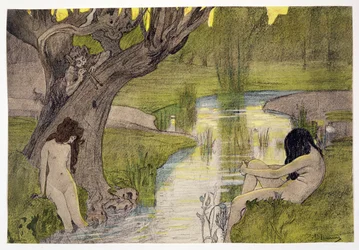 Nymphs Bathing, de LEstampe Moderne, publicou Paris em 1897-99