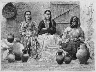 Comerciantes de azeite em Jerusalém, de La Syrie d