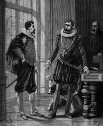 Olivier De Serres (1539 - 1619) Agrônomo francês com Henrique IV Rei da França (1553-1610).