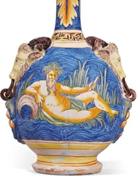 Um de um par de duas cabaças, Nevers, c.1680-1700
